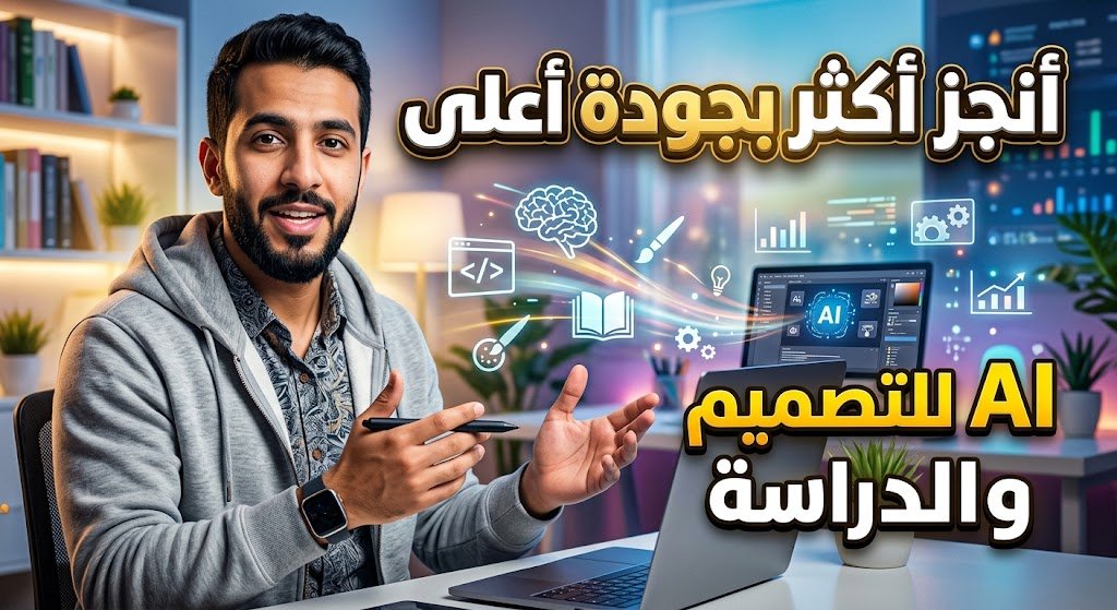 AI للتصميم والدراسة: أنجز أكثر بجودة أعلى