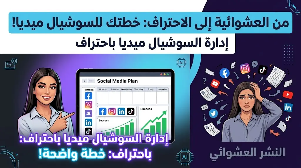 إدارة السوشيال ميديا باحتراف: من النشر العشوائي إلى خطة واضحة