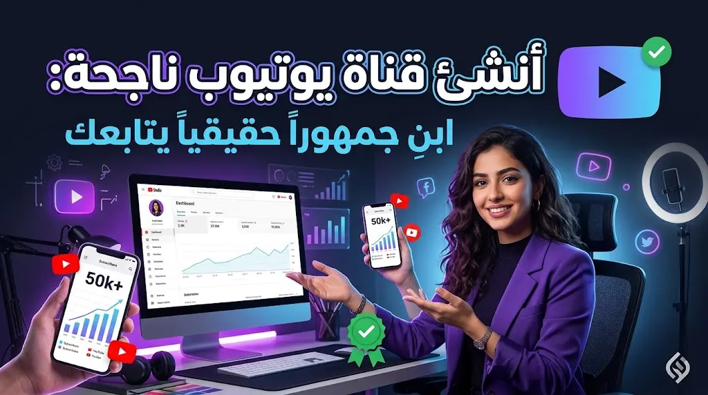 أنشئ قناة يوتيوب ناجحة: من الفكرة إلى جمهور يتابعك